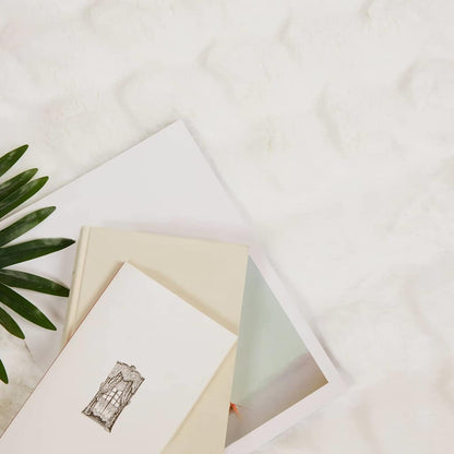 Coperta in Pelliccia di Coniglio Finta 4 pcs Bianco