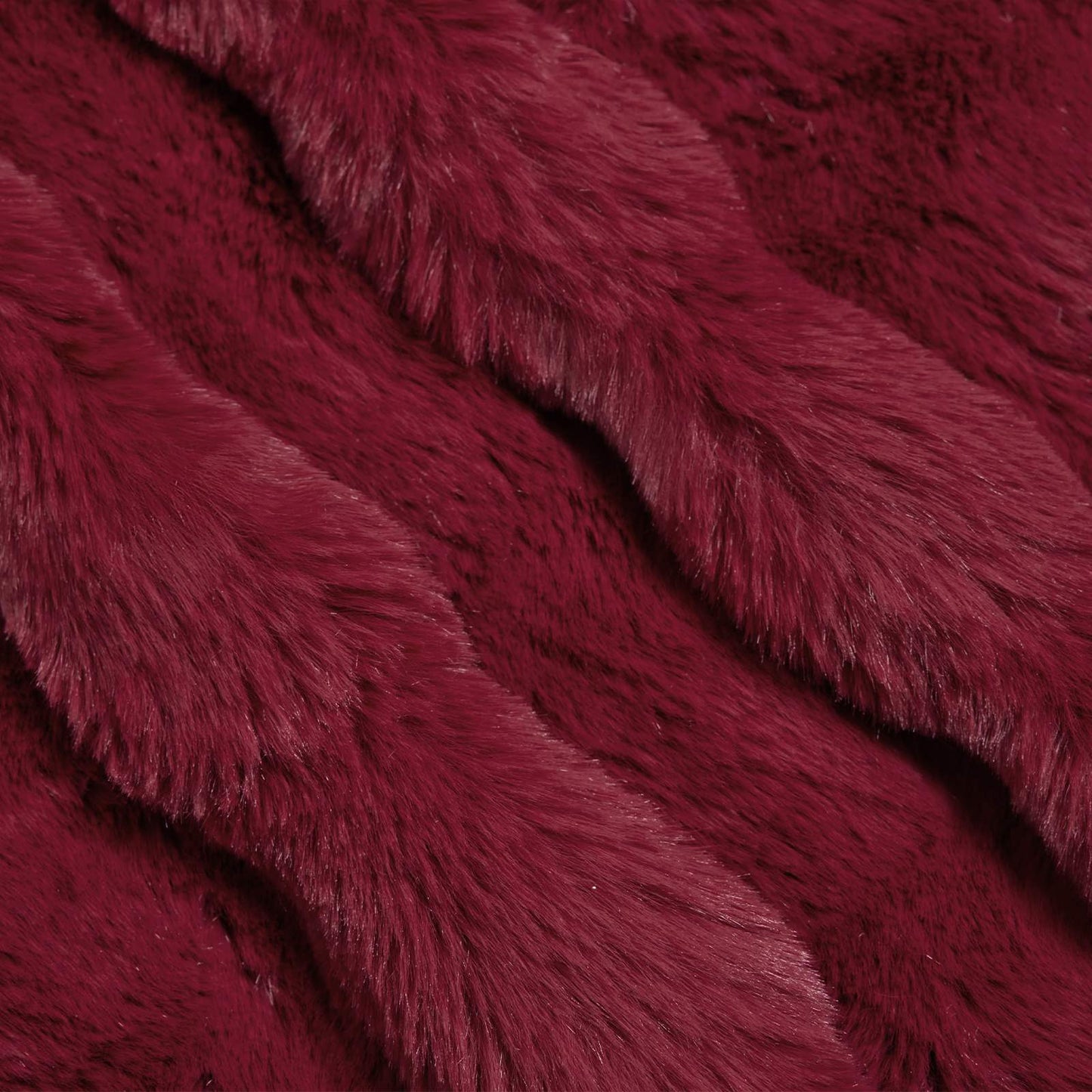 Coperta in Pelliccia di Coniglio Finta 4 pcs Rosso Bordeaux