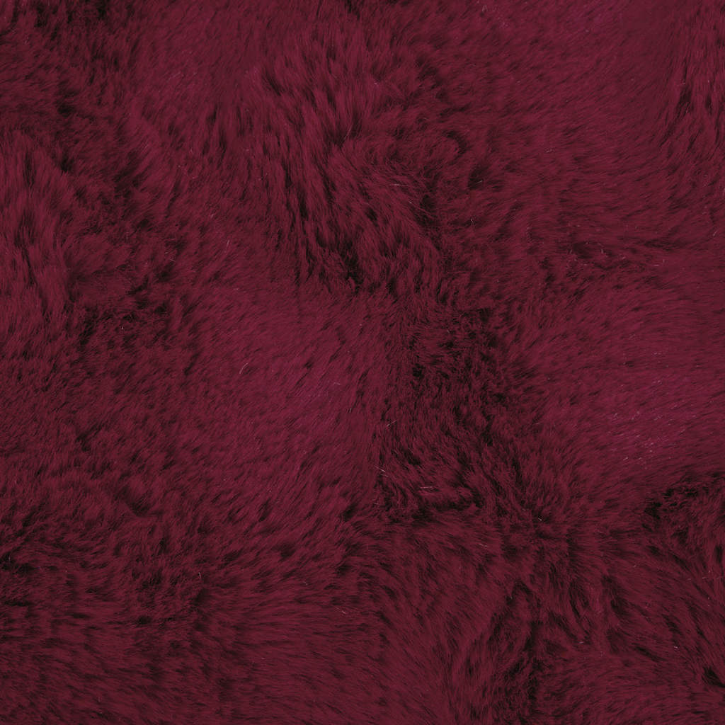 Coperta in Pelliccia di Coniglio Finta 4 pcs Rosso Bordeaux