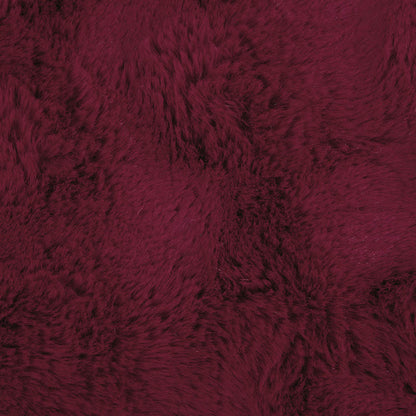Coperta in Pelliccia di Coniglio Finta 4 pcs Rosso Bordeaux