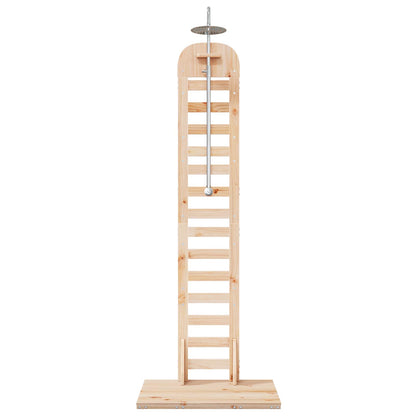 Doccia da esterno 223 cm Legno massello di pino e acciaio inox | homemem39