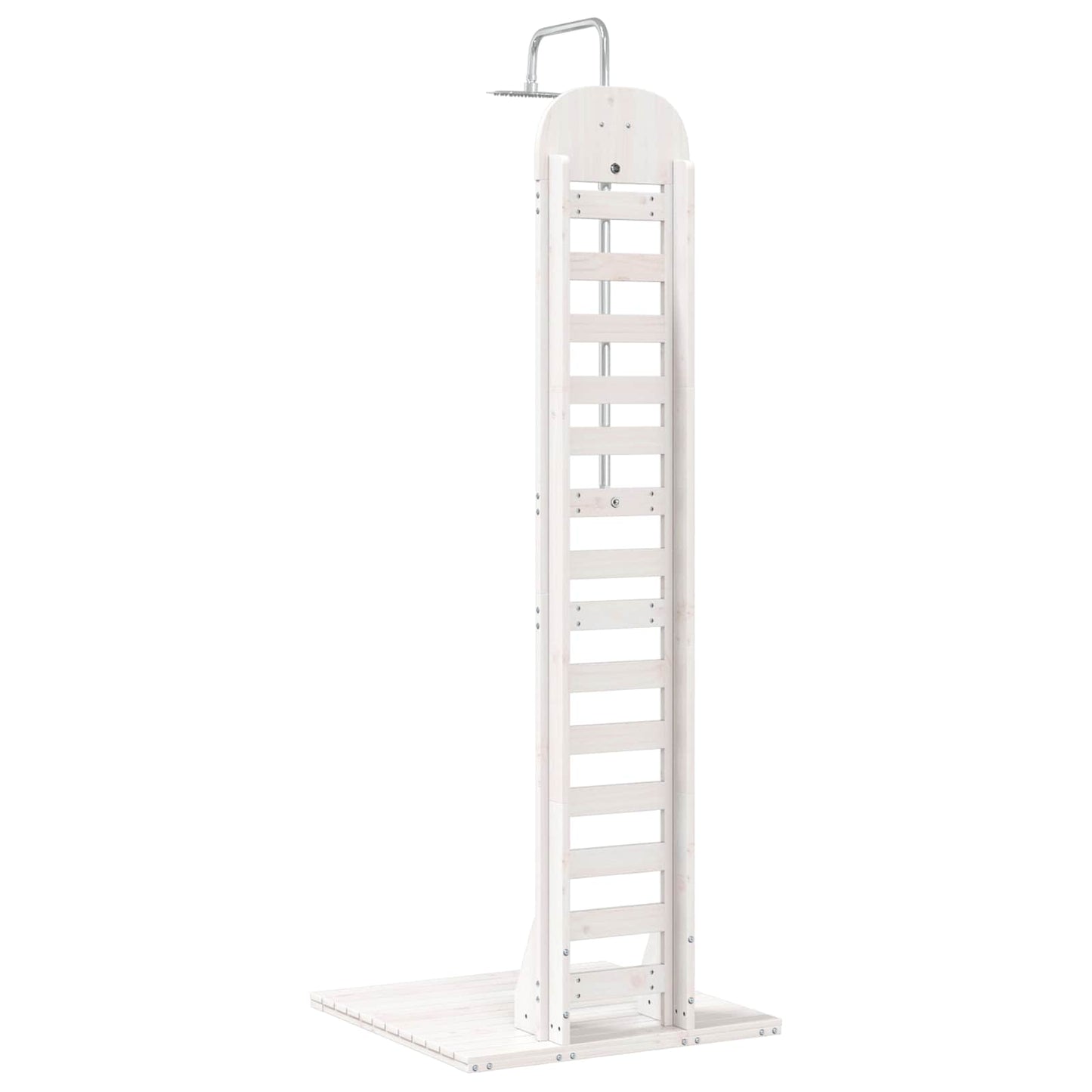 Doccia da esterno 223 cm Legno massello di pino e acciaio inox | homemem39