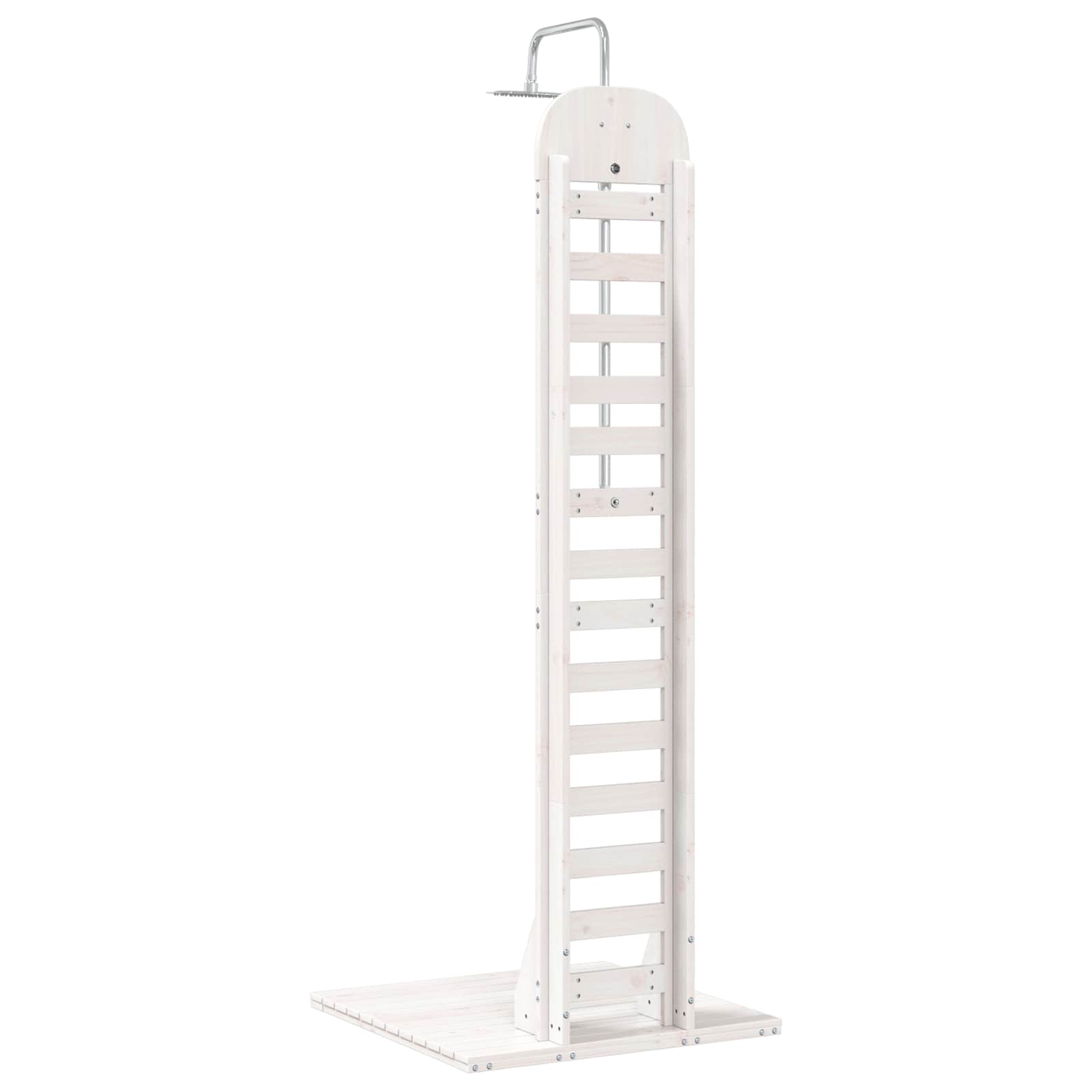 Doccia da esterno 223 cm Legno massello di pino e acciaio inox | homemem39