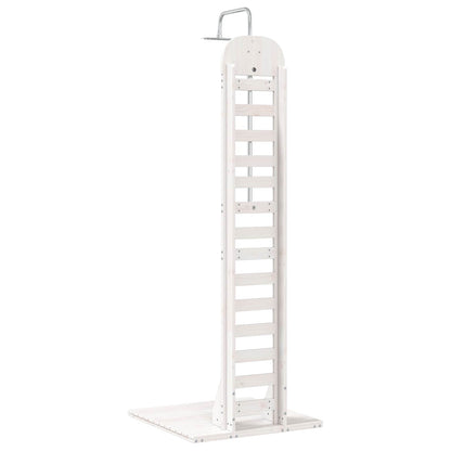 Doccia da esterno 223 cm Legno massello di pino e acciaio inox | homemem39