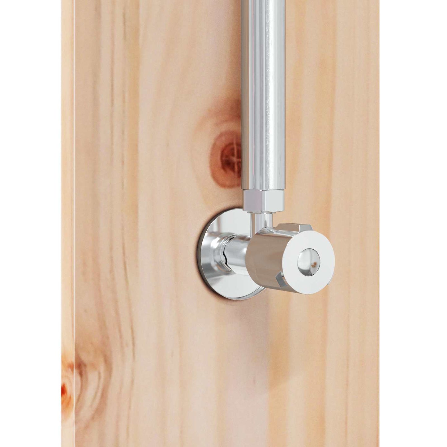 Doccia da esterno 206 cm Legno massello di pino e acciaio inox | homemem39
