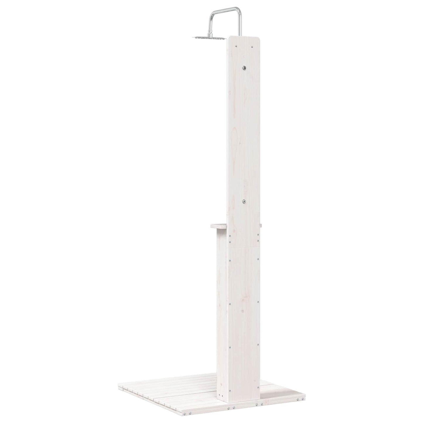 Doccia da esterno 206 cm Legno massello di pino e acciaio inox | homemem39