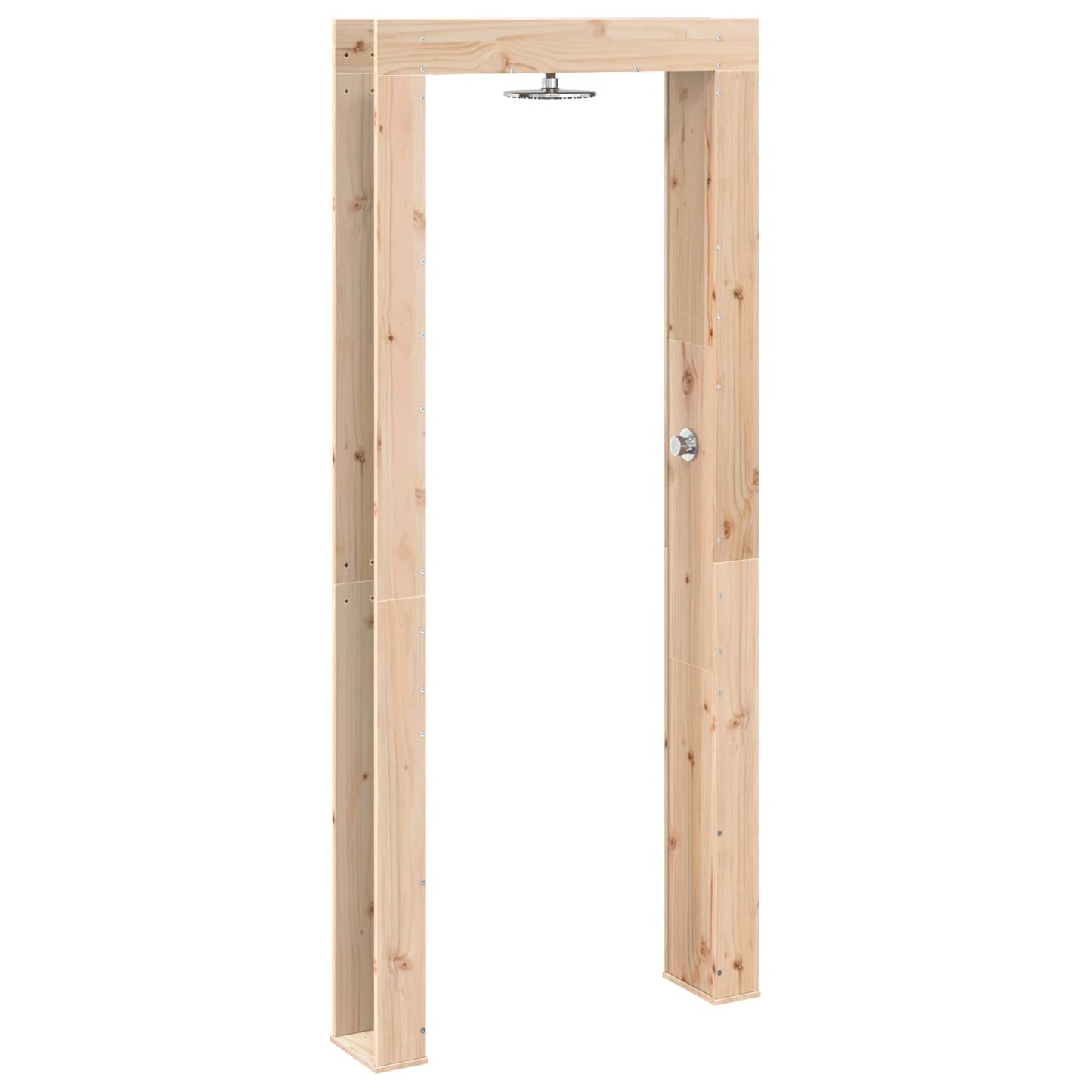 Doccia da esterno 226 cm Legno massello di pino e acciaio inox | homemem39