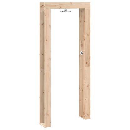Doccia da esterno 226 cm Legno massello di pino e acciaio inox | homemem39