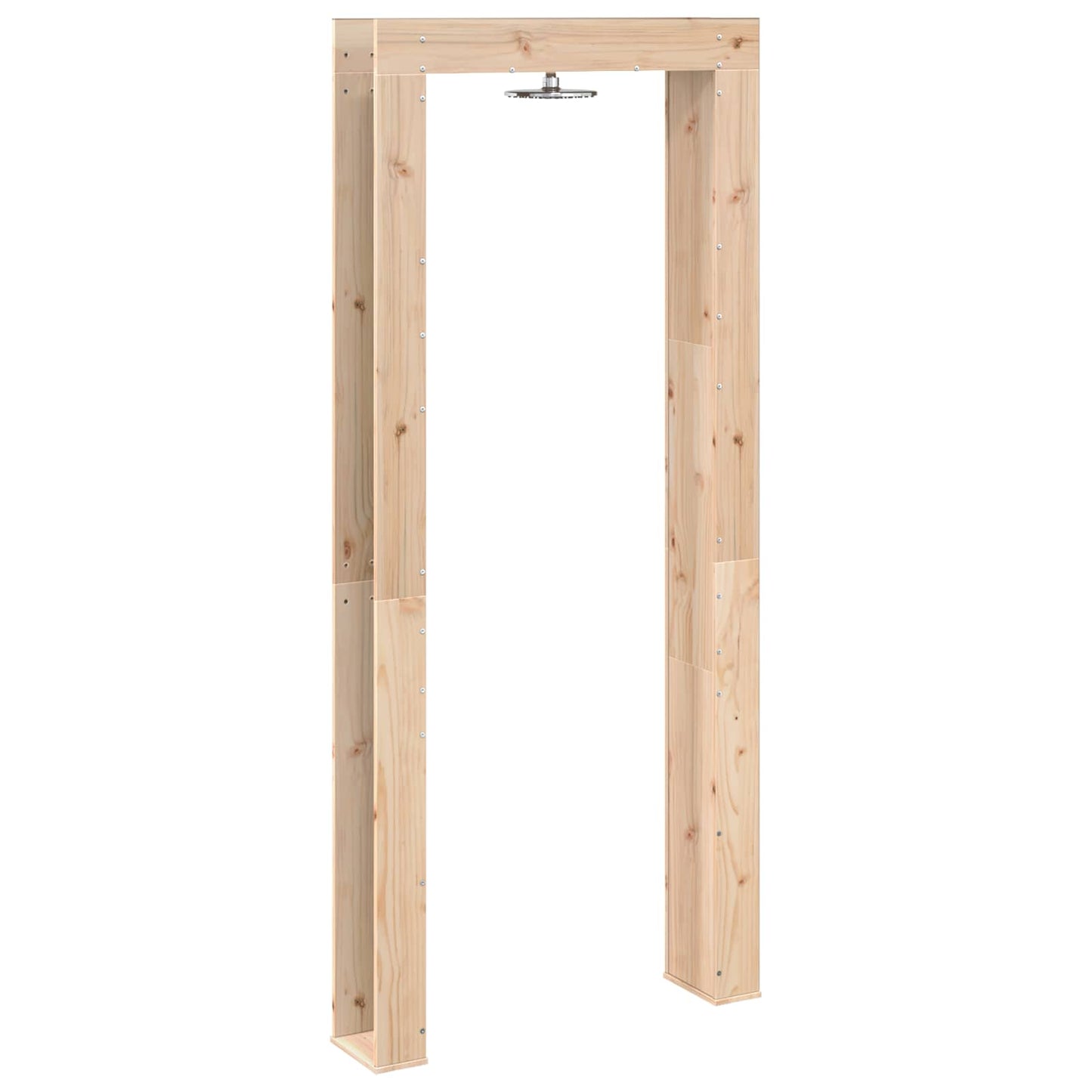 Doccia da esterno 226 cm Legno massello di pino e acciaio inox | homemem39