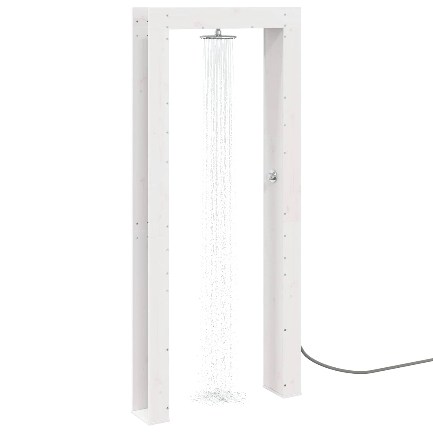 Doccia da esterno 226 cm Legno massello di pino e acciaio inox | homemem39