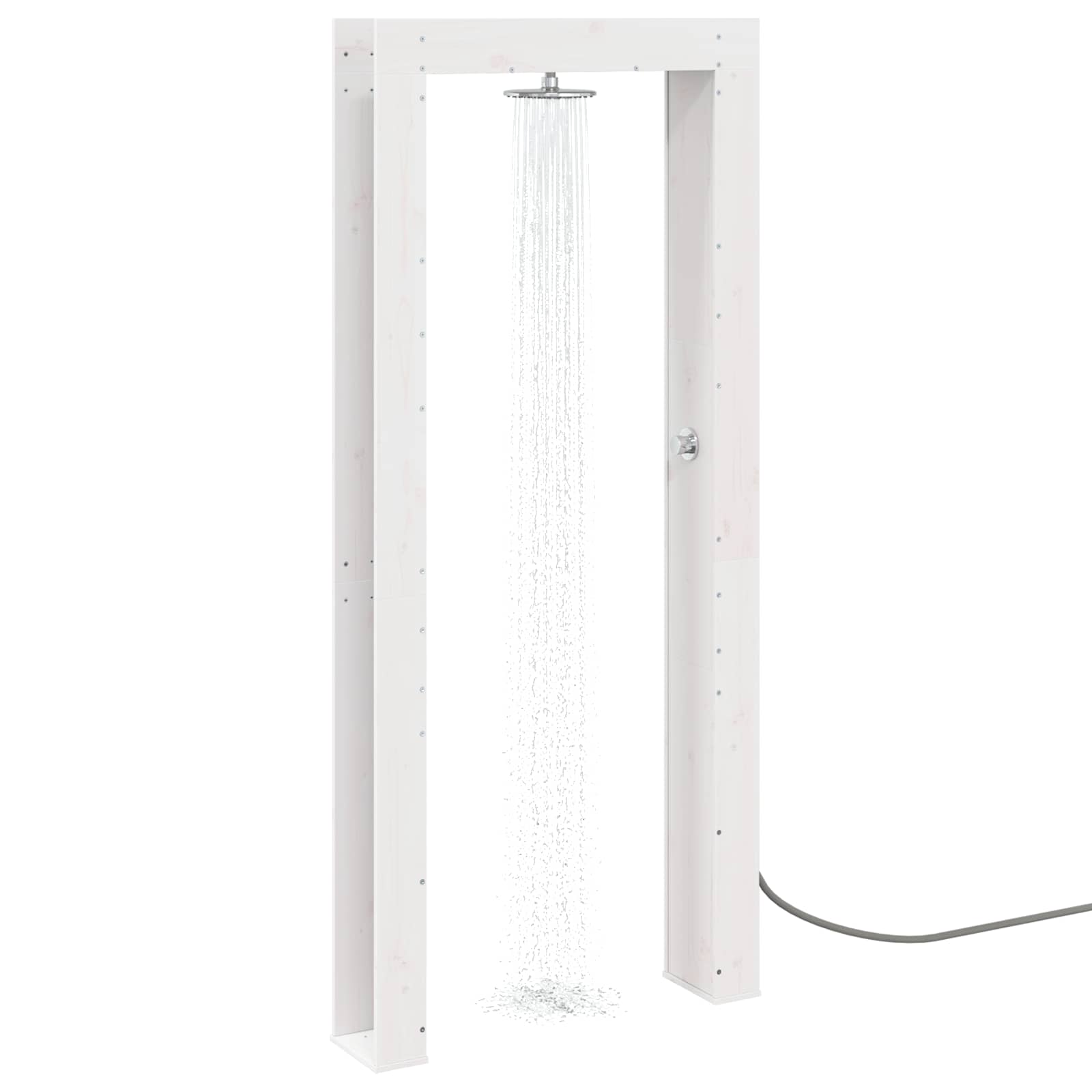 Doccia da esterno 226 cm Legno massello di pino e acciaio inox | homemem39