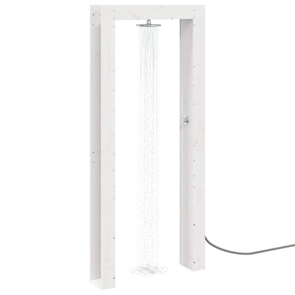 Doccia da esterno 226 cm Legno massello di pino e acciaio inox | homemem39