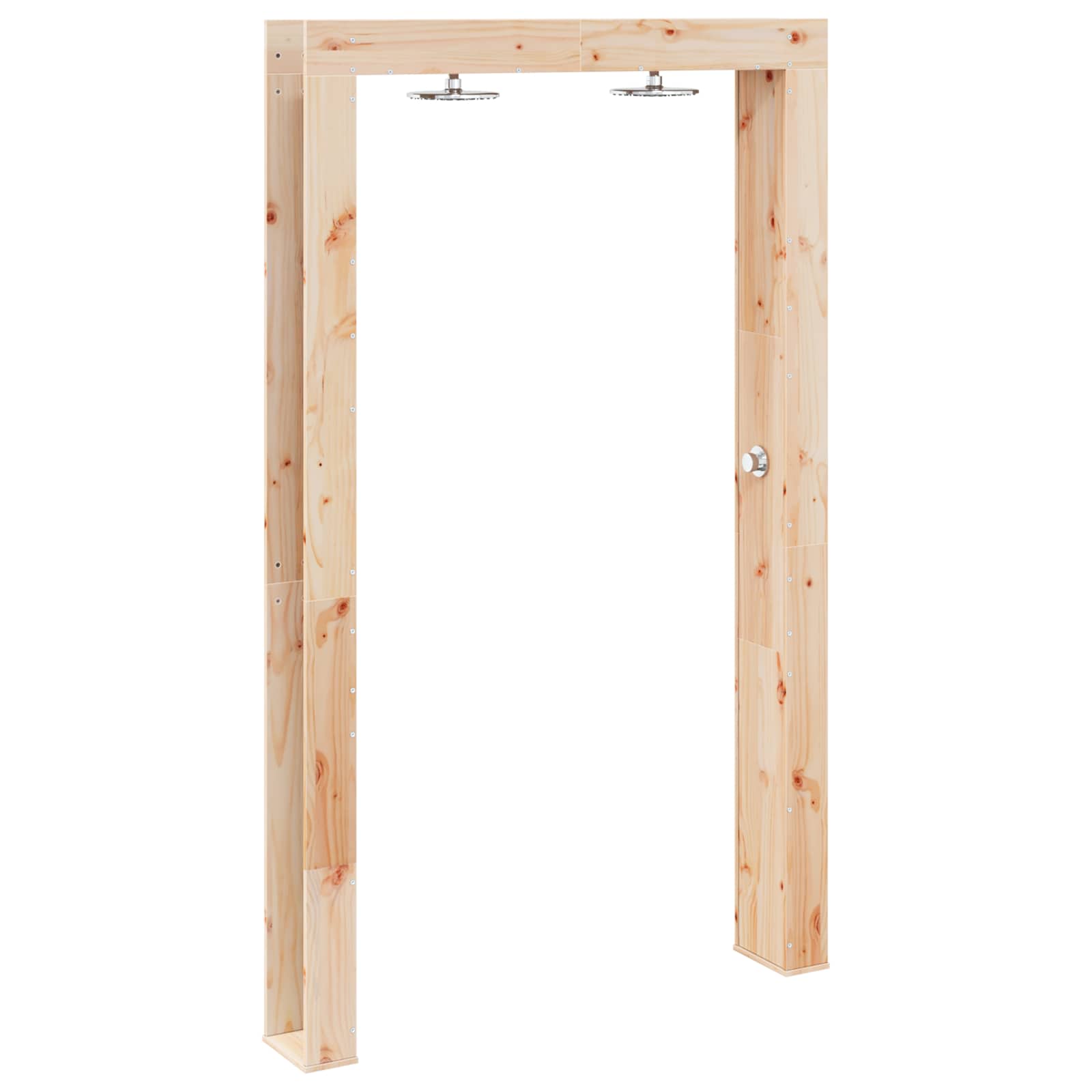 Doccia da esterno 226 cm Legno massello di pino e acciaio inox | homemem39
