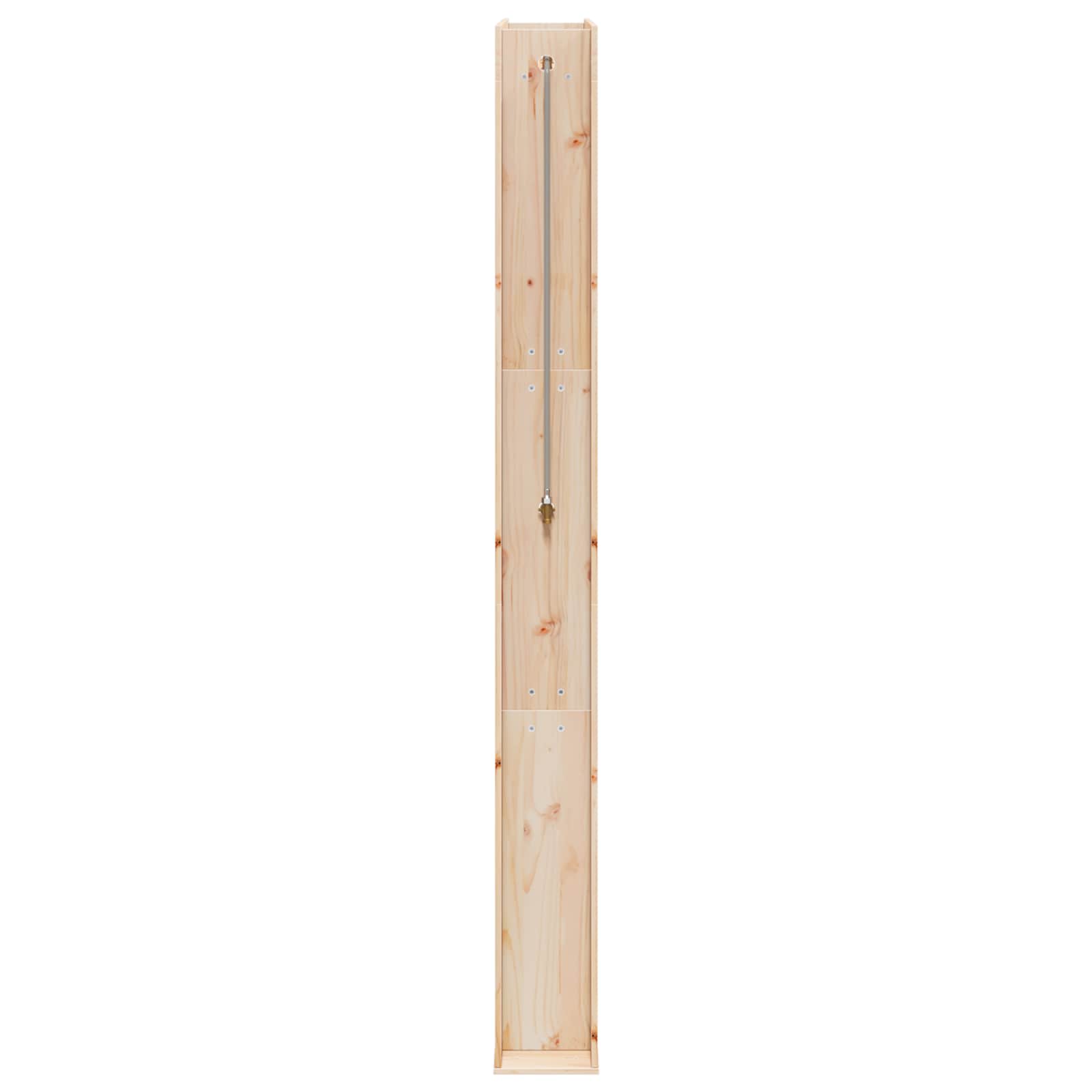 Doccia da esterno 226 cm Legno massello di pino e acciaio inox | homemem39
