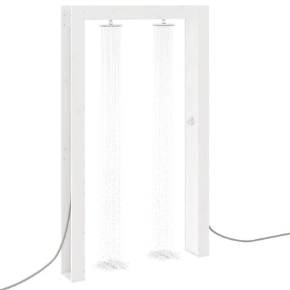 Doccia da esterno 226 cm Legno massello di pino e acciaio inox | homemem39