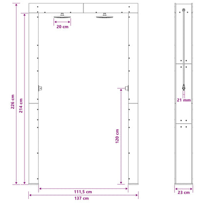 Doccia da esterno 226 cm Naturale | homemem39