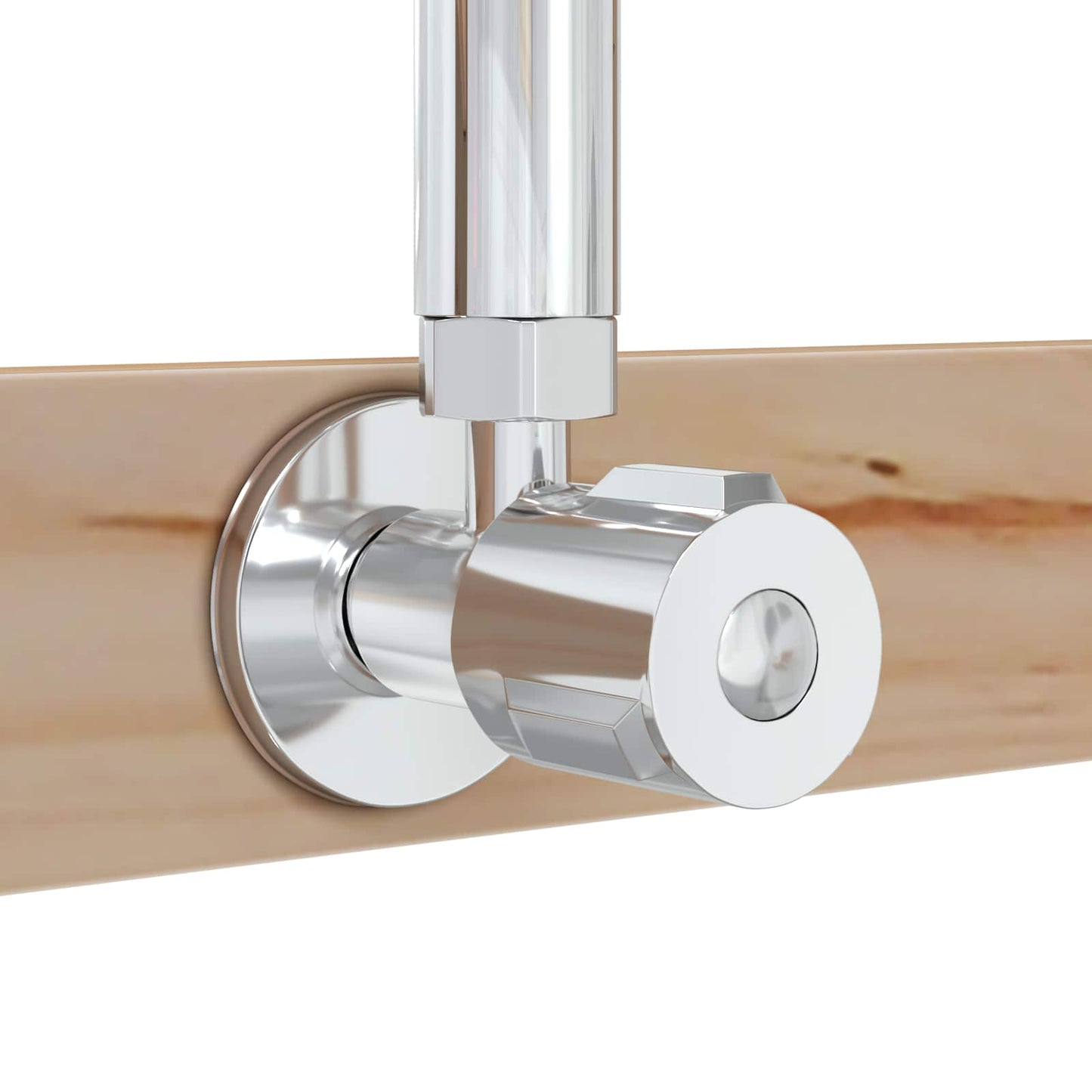 Doccia da esterno 225 cm Legno massello di pino e acciaio inox | homemem39