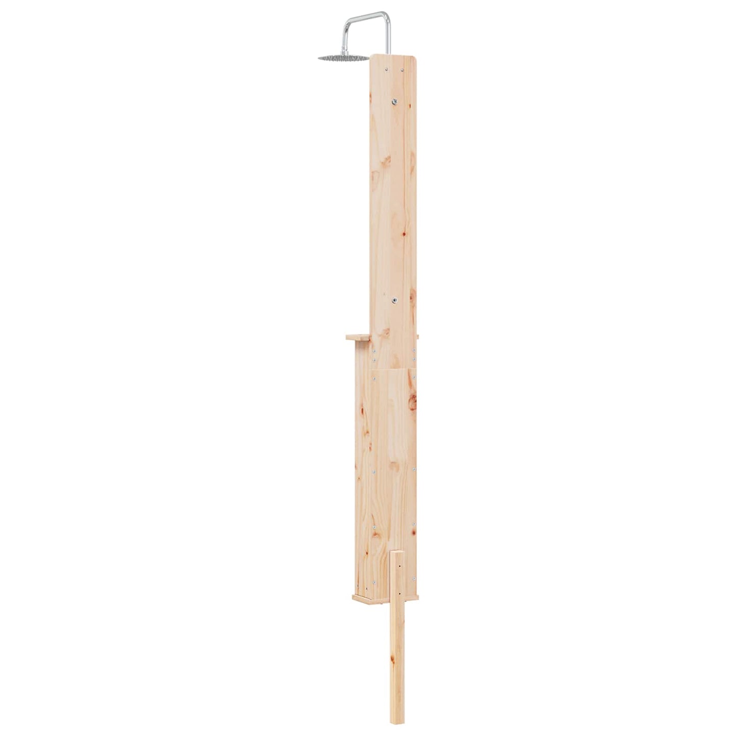 Doccia da esterno 246 cm Legno massello di pino e acciaio inox | homemem39