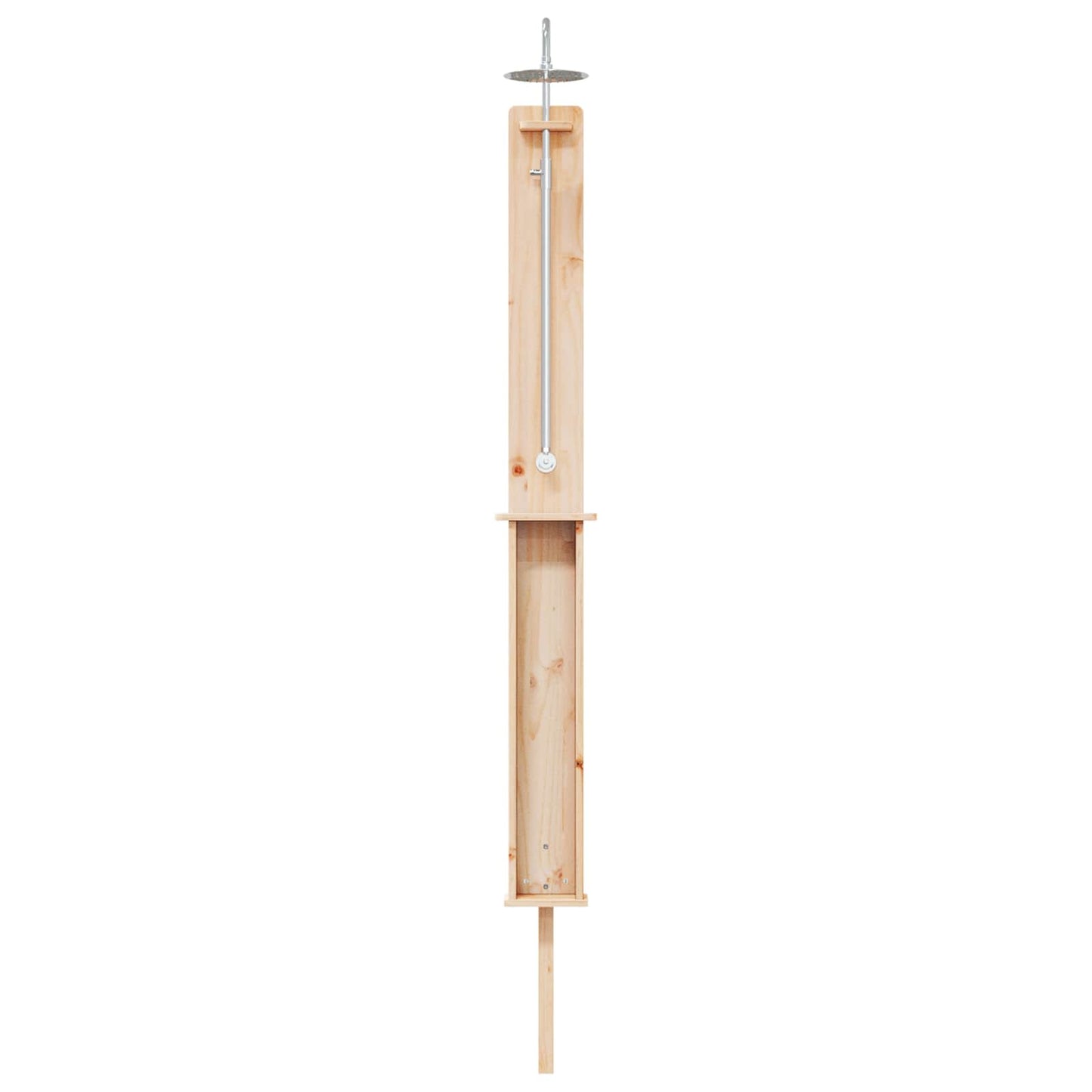 Doccia da esterno 246 cm Legno massello di pino e acciaio inox | homemem39