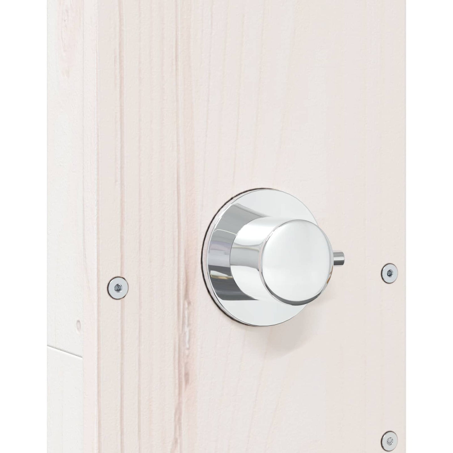 Doccia da esterno 210 cm Legno massello di pino e acciaio inox | homemem39