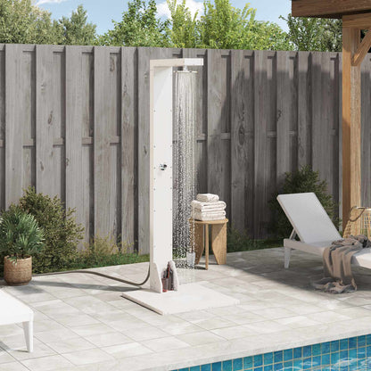 Doccia da esterno 210 cm Legno massello di pino e acciaio inox | homemem39
