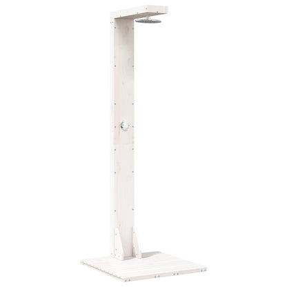 Doccia da esterno 210 cm Legno massello di pino e acciaio inox | homemem39
