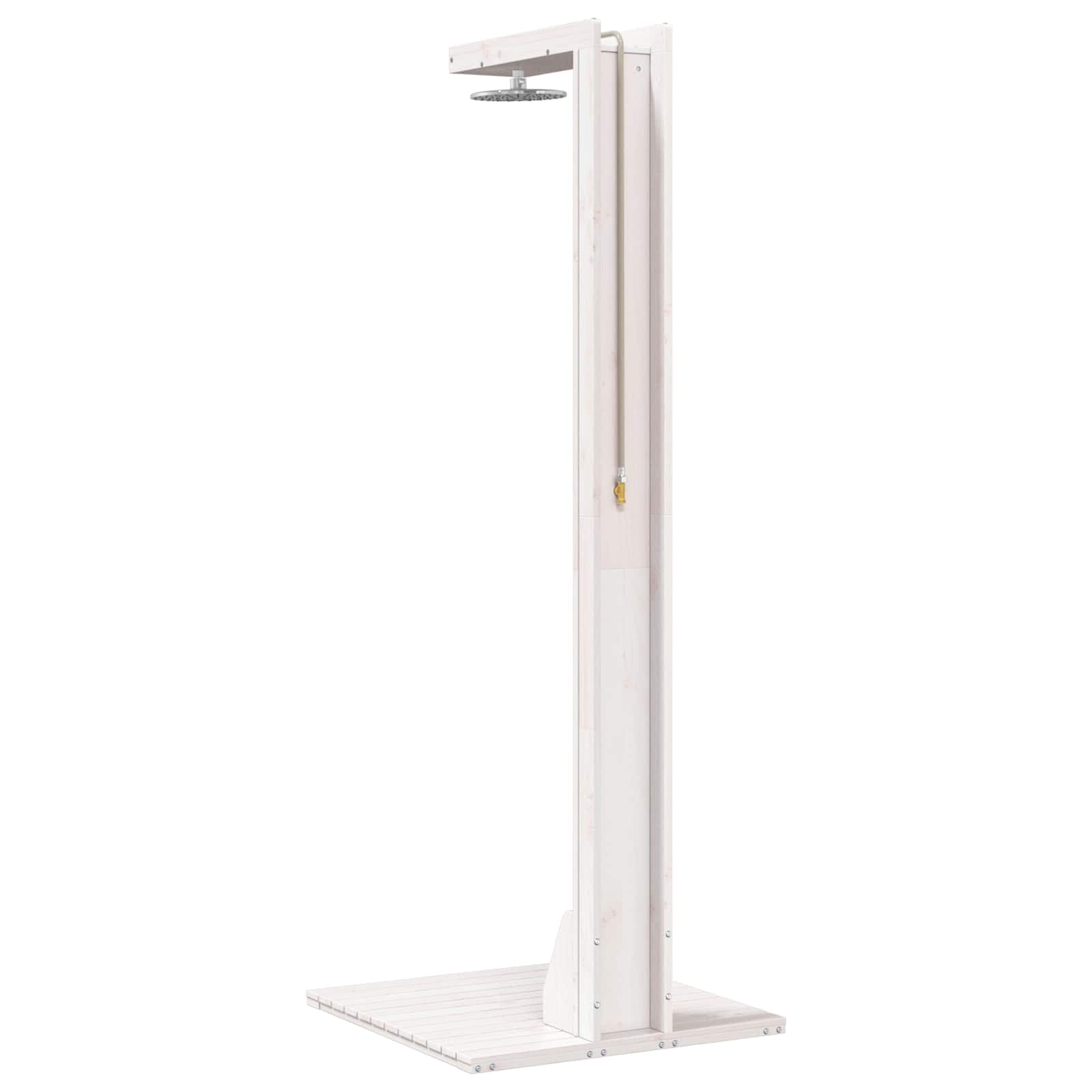 Doccia da esterno 210 cm Legno massello di pino e acciaio inox | homemem39