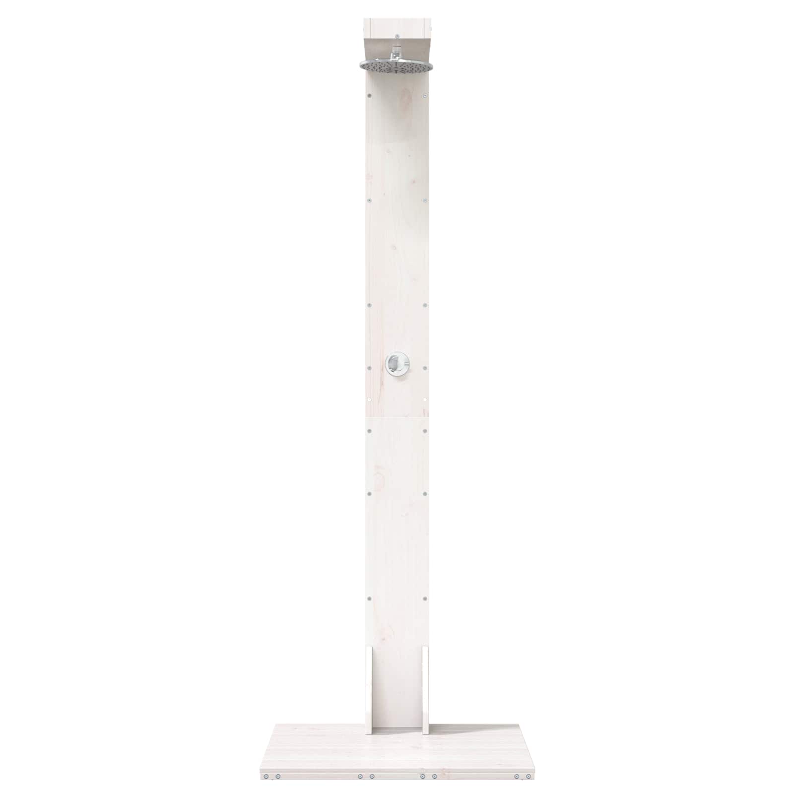 Doccia da esterno 210 cm Legno massello di pino e acciaio inox | homemem39