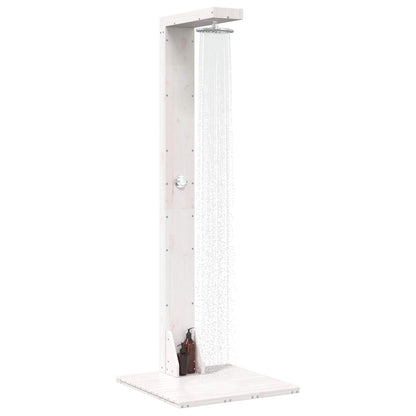 Doccia da esterno 210 cm Legno massello di pino e acciaio inox | homemem39