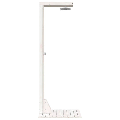 Doccia da esterno 210 cm Legno massello di pino e acciaio inox | homemem39