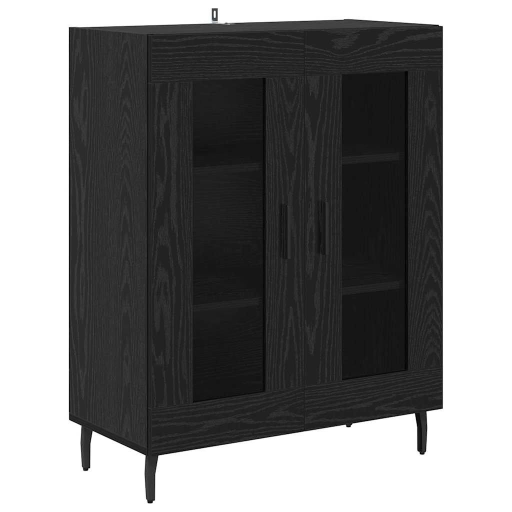 Credenza Rovere Nero 69,5 x 34 x 180 cm