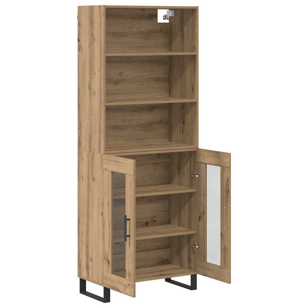 Credenza 2 pz Rovere artigianale 69,5 x 34 x 180 cm
