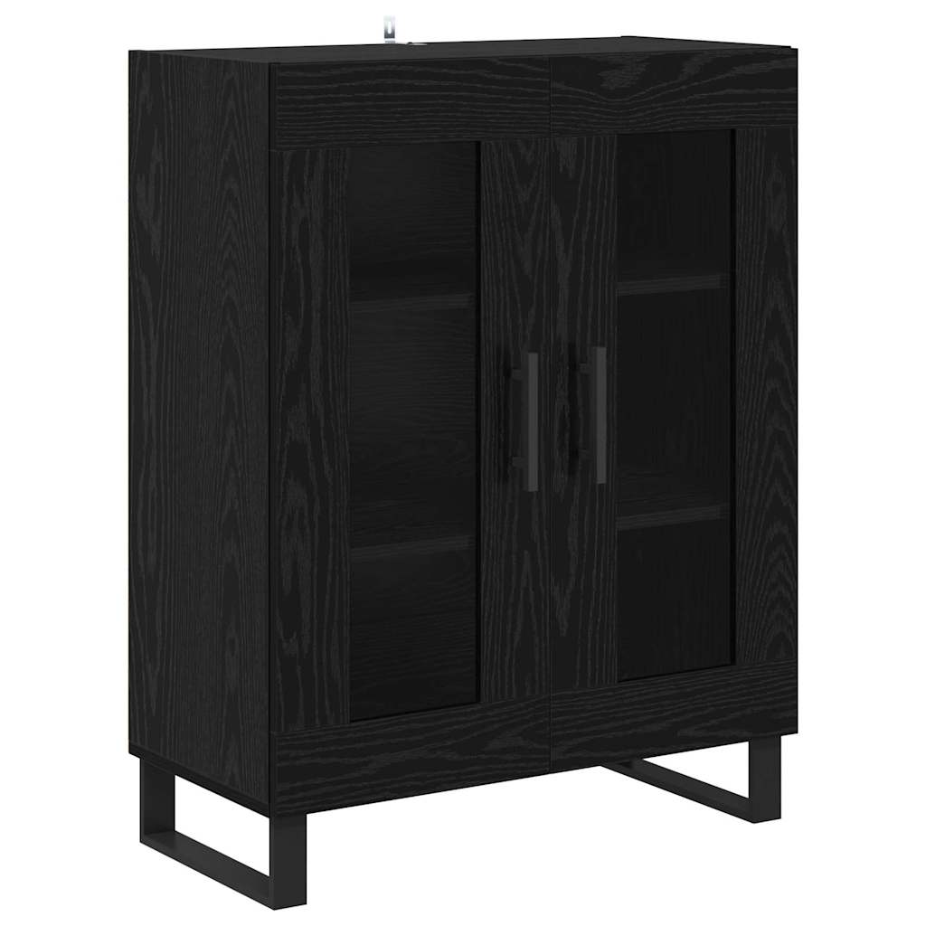 Credenza Rovere Nero 69,5 x 34 x 180 cm Legno multistrato