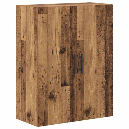 Credenza 2 pcs Legno vecchio Legno Stratificato e Vetro