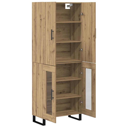 Credenza 2 pz Rovere artigianale 69,5 x 34 x 180 cm