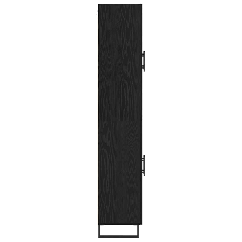 Credenza 2 pz Rovere Nero 69,5 x 34 x 180 cm