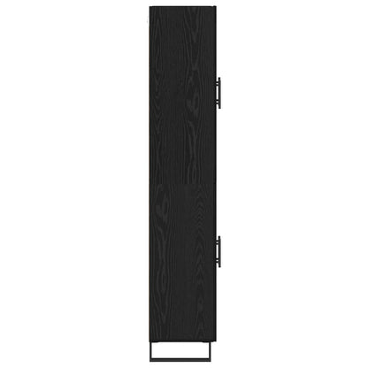 Credenza 2 pz Rovere Nero 69,5 x 34 x 180 cm