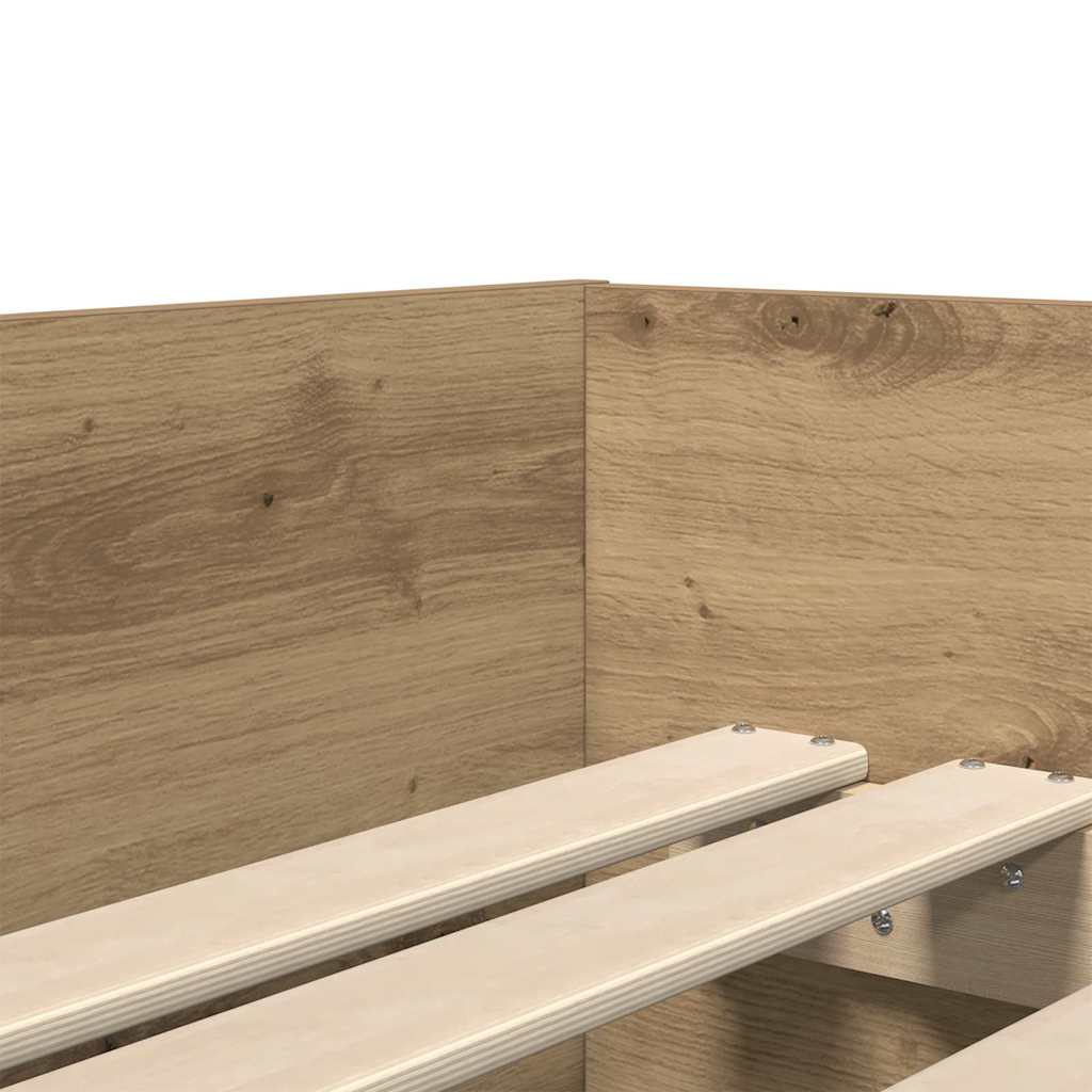 Struttura del letto Rovere artigianale 100 x 200 cm | homemem39