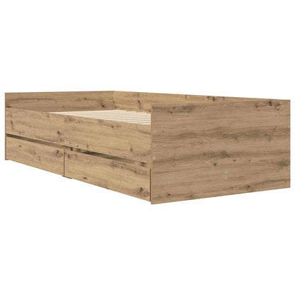 Struttura del letto Rovere artigianale 100 x 200 cm | homemem39