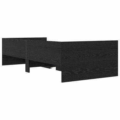 Struttura del letto Rovere Nero 100 x 200 cm Pino massello | homemem39