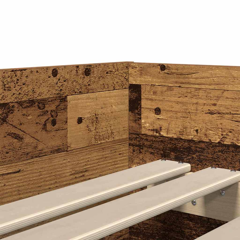 Struttura del letto Legno vecchio 90 x 200 cm Pino massello | homemem39
