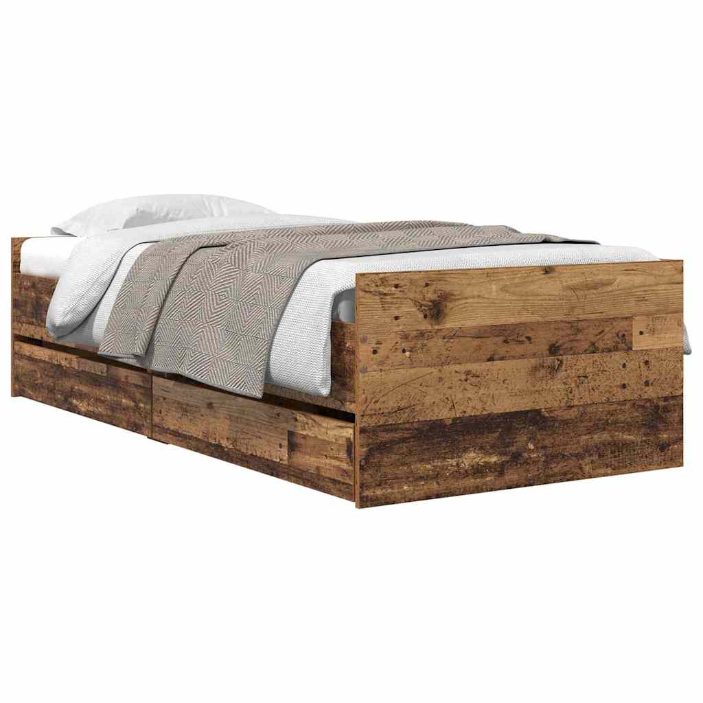 Struttura del letto Legno vecchio 90 x 200 cm Pino massello | homemem39