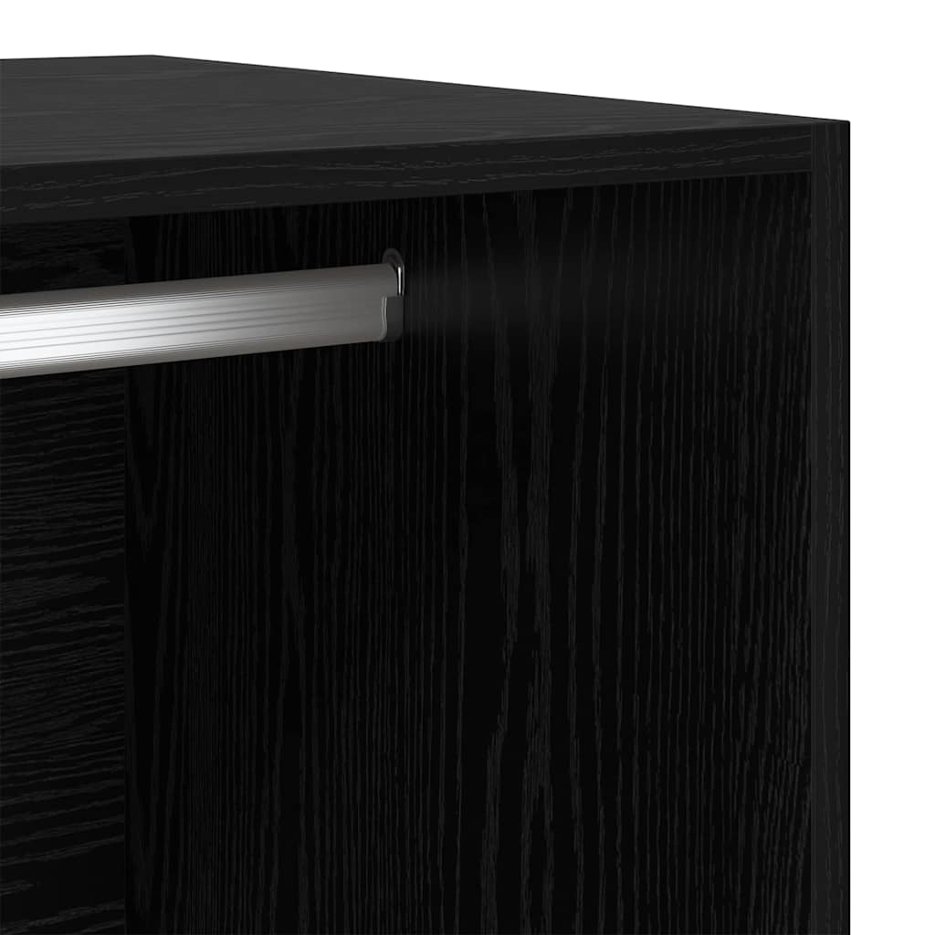Guardaroba Rovere Nero 50 x 30 x 200 cm Legno multistrato | homemem39