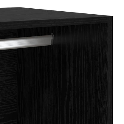 Guardaroba Rovere Nero 50 x 30 x 200 cm Legno multistrato | homemem39