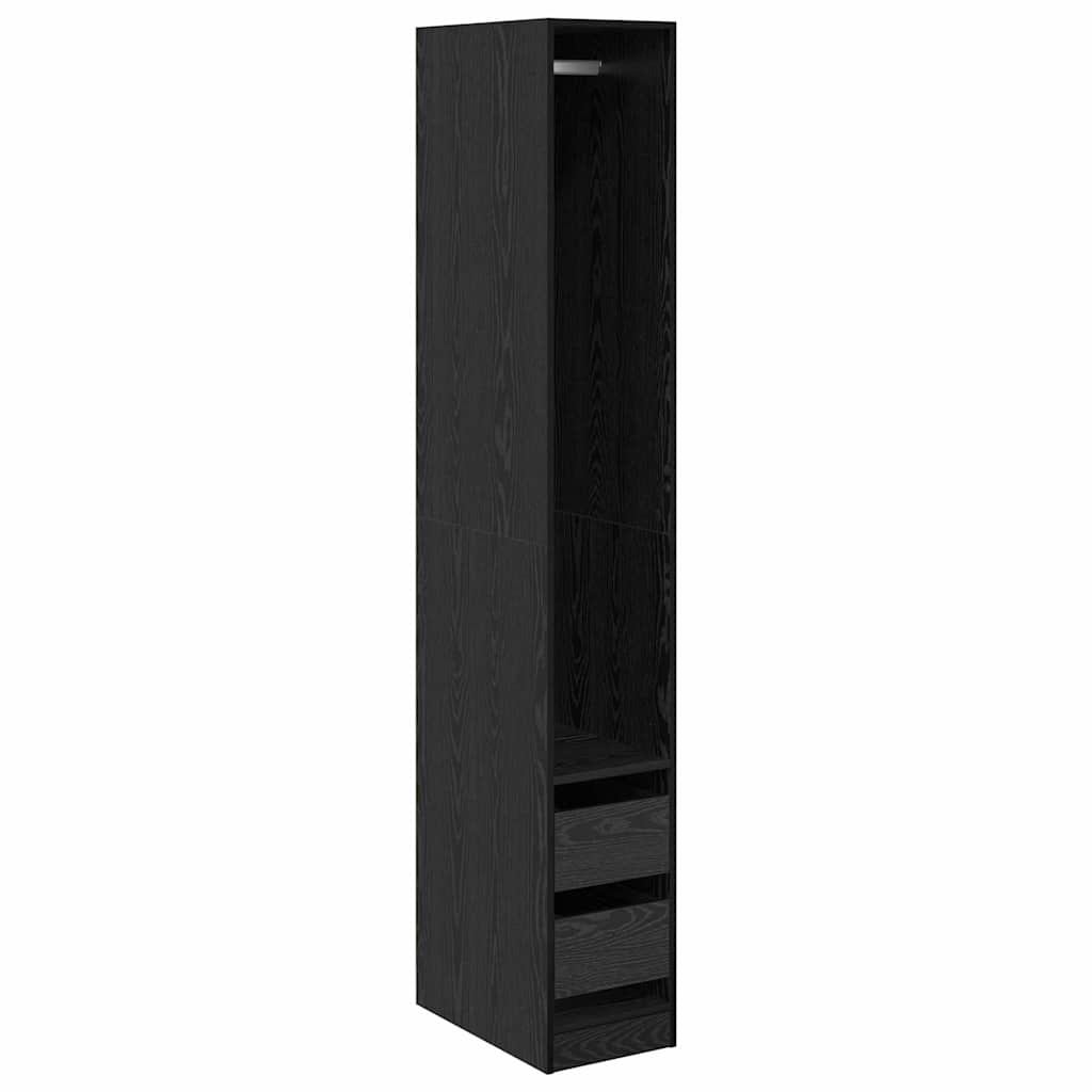 Guardaroba Rovere Nero 50 x 30 x 200 cm Legno multistrato | homemem39