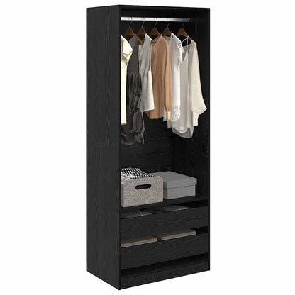 Guardaroba Rovere Nero 80 x 50 x 200 cm Legno ingegnerizzato | homemem39