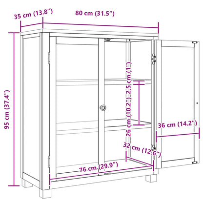 Armadietto con porta Marrone 80 x 35 x 95 cm Legno multistrato
