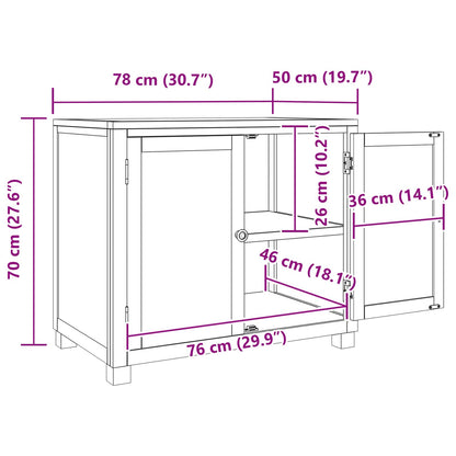 Armadietto con porta Marrone 78 x 50 x 70 cm Legno multistrato