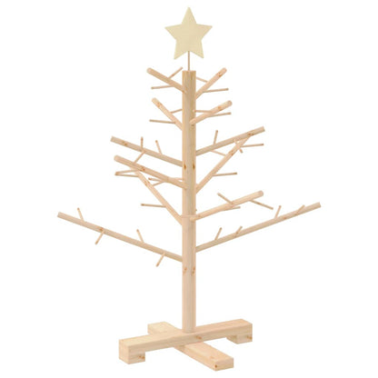 Albero di Natale in legno Naturale 75 cm Legno di pino massello