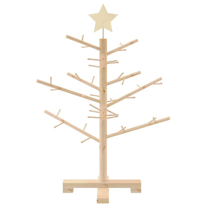 Albero di Natale in legno Naturale 75 cm Legno di pino massello
